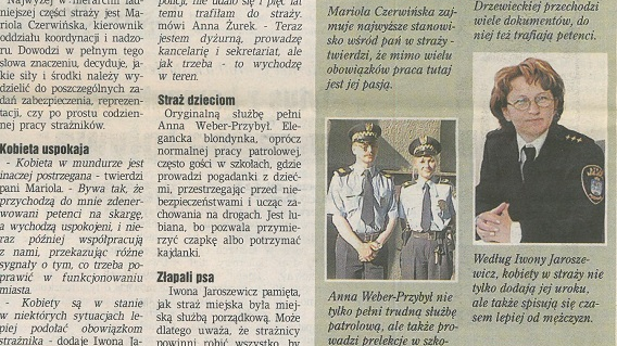 Kobiety w poznańskiej SM - Gazeta Poznańska, 8 marca 2002 rok