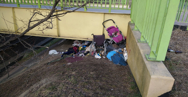 Odpady zgromadzone przez bezdomnych