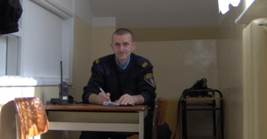 Strażnik D. Kaczmarek przydzielony do Rady Osiedla Św. Łazarza