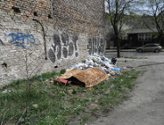 Śmietnisko w centrum miasta