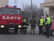 Strażacy i straznicy na Piątkowie.