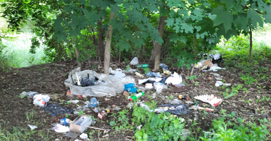 Przykład wysypiska odpadów na terenie miejskim - Piątkowo